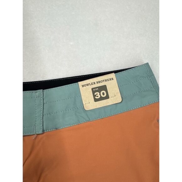 Howler Brothers Men’s Buchannon Boardshorts Aqua / Coral Size 30 NWT - Picture 6 of 6